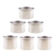 6-Pack Stainless Steel  Drink Holders  Table Cup Holder Recessed Cup Drink Holder (2.68x2.17inch   3.54x2.17inch)