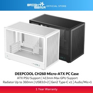 DEEPCOOL CH260 High Airflow Micro-ATX PC Case - Black/White