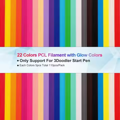 3D Doodlers Start Pen Accessories 3D Pen Filament Refills PCL 2.5mm 22/32 Colors 3D Doodler Pen Refi