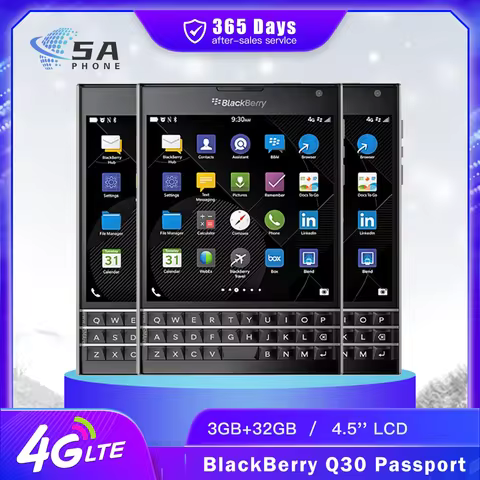 Original BlackBerry Passport 4G LTE Mobile Phone Unlocked 4.5'' BlackBerry Q30 OS CellPhone Quad Cor