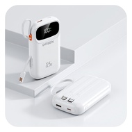 dosen sạc dự phòng power bank pd22.5w 10000mah 25000mah tự mang theo dây đôi pin dự phòng màn hình l