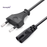 honeybee1 EU Power Cable 2pin IEC320 C7 US Power Extension Cord For Dell Laptop Charger Canon Epson 