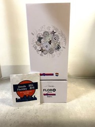 BEARBRICK FLOR@ #2 White 400% 1000% be@rbrick flora flor