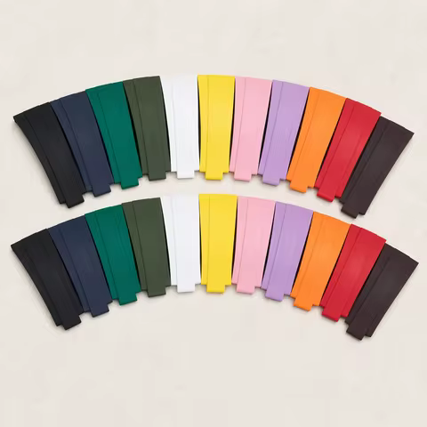 FKM Metal Sheet Fluororubber 20mm Watchband For Rolex Strap For Submariner Yacht Master GMT Daytona 