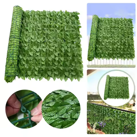 0.5x0.5m Artificial Hedge Multifunctional Artificial Green Leaf Fence Simulated Green Leaf Fence Out