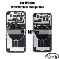 Back Glass Housing Cover With Camera lens Wireless Charger for iPhone 14 Plus 14Plus