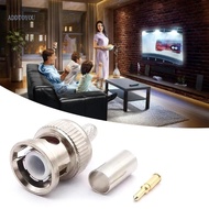 【3C】 BNC Male Crimp Connector BNC Male Plug Crimp Connector for RG58 Coax Cable