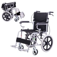 QY2Travel Wheelchair Folding Elderly Lightweight Portable Manual Wheelchair Trolley Scooter for the Disabled