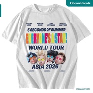 KATUN 5 SOS 5Seconds of Summer TOUR 30s COTTON T-SHIRT