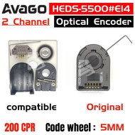 Original HEDS-5500#E14 HEDS-5500 200CPR 2Channel AB Phase Metal Code wheel Inner Diameter 5MM Or Com