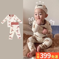 [Full Version Bear Bunny Suit] Korean Style Infant Long-Sleeved Baby Onesie Girl Boy Warm Clothes Tr