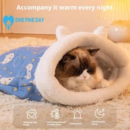Cat Sleeping Bag, Winter Soft Plush Sleep Zone Cuddle Cave Sleeping Bag Nest For Indoor Cat D7f2