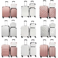 14" 20" 24" ABS quality travel luggage bag suitcases 3in1 or 2in1 24 inch+20 inch+14 inch plain beg 