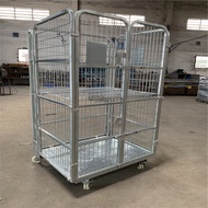 J-H/Yougu Double Door Folding with Casters Table Trolley Movable Logistics Turnover Trolley Warehous