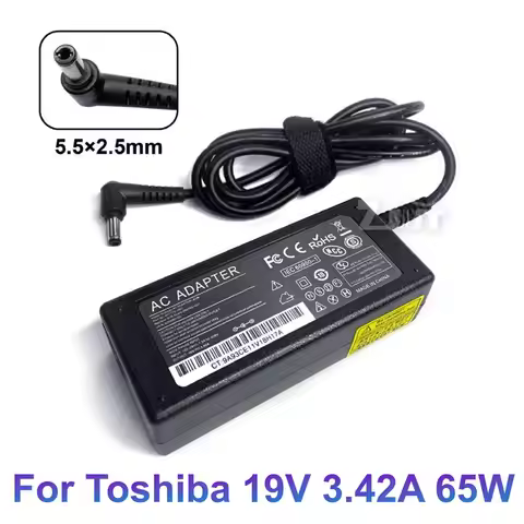 19V 3.42A 65W 5.5*2.5mm AC Laptop Power Adapter Charger For Toshiba L600 C600 L700 Satellite L25-S11