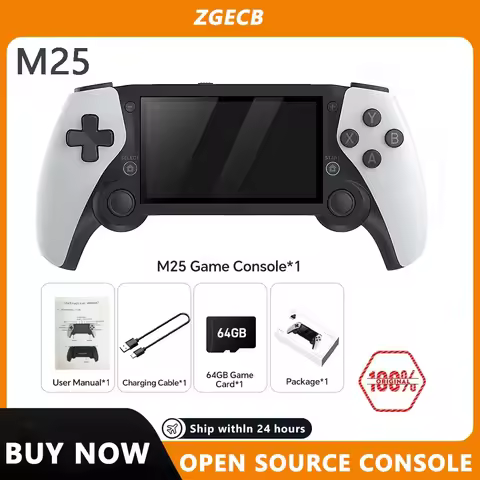 FLLAPT 4.3-inch high-definition M25 retro handheld game console Emulec OS, 21000 games, suitable for