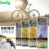 LANFY Bicycle Chains Hybrid Cycle High Quality Half Hollow Chain Cycling 8/9/10 11 speed Road Bike Bicycle Parts