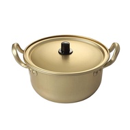 [Ready stock] 14cm-20cm Korean Ramen Noodle Pot Yellow Aluminum Stockpot Instant Noodles Pot Quick Hot Golden Soup Pot