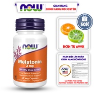Viên uống Melatonin 3mg Now của Mỹ giúp giấc ngủ ngon không gây mệt mỏi 60 viên | NTDT2