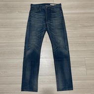 日本製 Levi's levis 08513-0377 513 W29 L32 深藍合身刷色牛仔褲 522 505