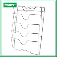 Kitchen Organizer Rack Wall Hanging Pot Cover Rack 5-layer Wall Hanging Pot Lid Organizer Rack Rust-