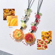 [ READ DESCRIPTION CAREFULLY ] egg tart keychain | Mango / Strawberry Egg Tart Decoration Keychain