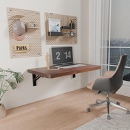 IAE Wall Mounted Folding Table With Pine Wood,24" X 14"Floating Wall Desk | Laundry Folding Table Wi