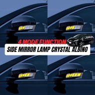 MTTO Toyota Wish 2009-2017 Exterior Car Side Mirror DRL LED Chrome Crystal Albino Lamp Accessories