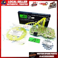 HONDA C70/EX5 HIGH POWER/DREAM/CLASS/W100 [AJI RACING/SSS] 415H CHAIN SPROCKET SET GOLD SPROCKET BEL