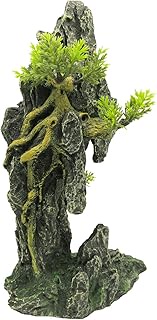 Aquarium Rock Decorations Tall Pillar Mountain Ornaments for Large Fish Tank