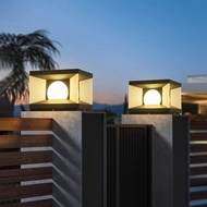 [48H Shipping] Solar Shop Door Pillar Light Fence Pillar Head Light Villa Door Pillar Light Outdoor 
