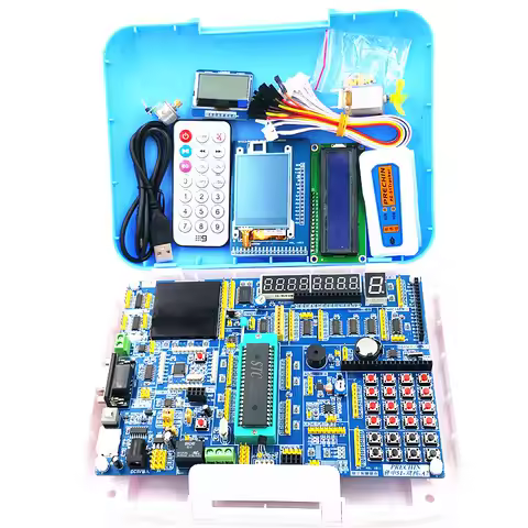 51 MCU Development Board STC89C52 + STC8A8K Dual Core AVR Learning Board + Touchable Color LCD + Mot
