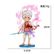 10cm One Piece GK Anime Figure Luffy Gear 5 Figures Nika Luffy Model PVC Statue Doll Collectable Decora Toys