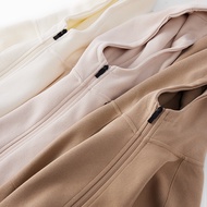 2023 Autumn Winter New Style Dropped Shoulder Sleeves 500g Weight Silver Fox Velvet Fleece Lining Zi