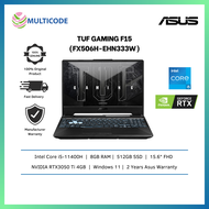 Asus Gaming Laptop TUF F15 FX506H-EHN333W 15.6" FHD ( i5-11400H, 8GB, 512GB SSD, RTX3050Ti 4GB, W11 )