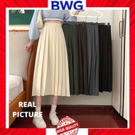 Korean Maxi Tennis Skirt Long Pleated Skirt Rok Tenis Korea Panjang wanita korea