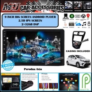 (2RAM 32GB DSP IPS SCREEN)Perodua Axia 9" Inch Android 9 GPS OEM Plug & Play 2 DIN/Double Din Player