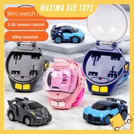 MaximaKidsToy 2.4G Electronic Wrist Watch Remote Control Alloy Car USB Rechargeable Smart Watch Mini