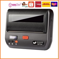 zicox HDT334 Battery operated A6 Courier AWB label Sticker Mobile Bluetooth Thermal Printer JnT, Sho