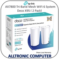 TP-Link DECO X95 2-Pack AX7800 Whole Home  MESH WI-FI 6 System / AX7800 Tri-Band Mesh WiFi 6 System