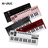 M-VAVE SMK-37 PRO MIDI Controller คีย์บอร์ด 16 RGB แผ่น 8 ปุ่มซอฟต์แวร์สําหรับการผลิตเพลง