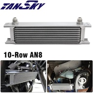 Universal 10Rows Auminum Engine Transmission Oil Cooler Sliver British Type Coolers TK-0C000010-AN8
