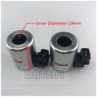 Excavator Accessories Solenoid Valve Coil Diameter 19mm Height 50mm 24v 12v Socket Type