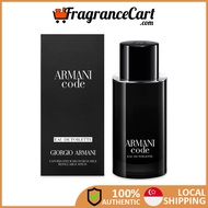 Giorgio Armani Code Eau De Toilette EDT for Men (75ml) [Brand New 100% Authentic Perfume FragranceCart] Eau de Toilette Man Black Woody Aromatic