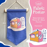 Mini Fabric Poster/Mini Flag/Walldecor/Wall Decoration Mini Coffee Flag