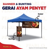 Banner Gerai Makanan Ayam Penyet Pasar Malam Bunting Bazaar Ramadhan Nasi Ayam Bakar Nasi Kerabu Kari Ayam