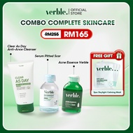 VERBLE Complete Skincare Combo Verble Serum Pitted Scar + Acne Essence VERBLE + Clear As Day Anti-An