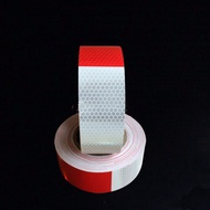 5x300cm Nano Reflective Sticker Two Color Trunk Exterior Red/White