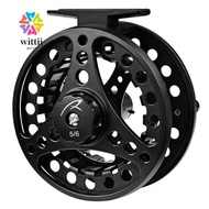 WITTII Fly Reel, 5/6 WT 85mm Diameter Fly Fishing Reel, Durable Aluminum Alloy 2+1BB Bearings Fishin