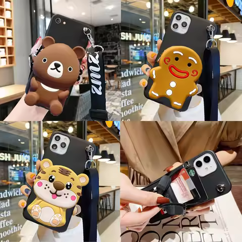 Cartoon DIY 3D Wallet Soft Silicone Case For Google Pixel 9 8A 8 Pro 7A 6A 6 Pro 5A 5 XL 4A 3A 3 Lit